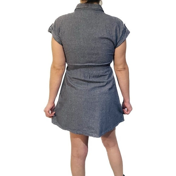 Derek Heart - Medium Denim Party Dress With Buttons - Picture 3 of 6